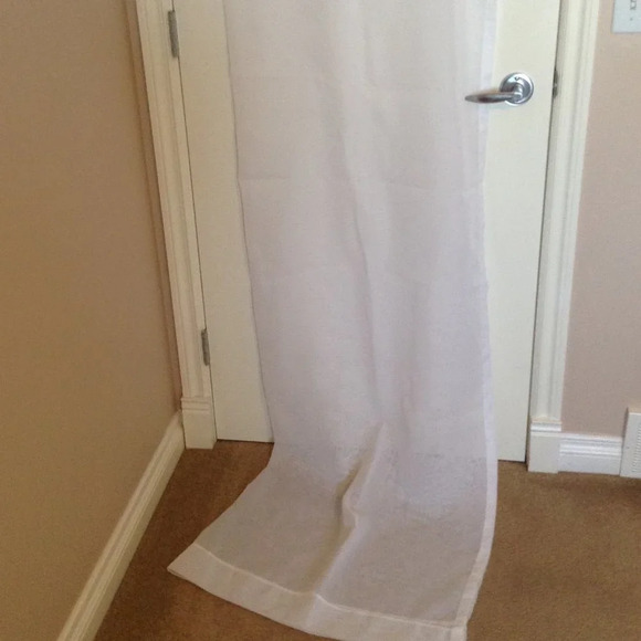 JC Penney Home 2 White Sheer Window Panels Curtains Drapes Grommet Top 84" x 50" - Picture 2 of 7